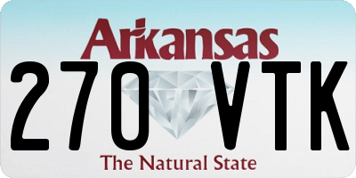 AR license plate 270VTK