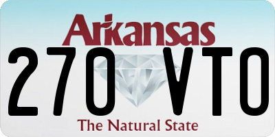 AR license plate 270VTO