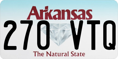 AR license plate 270VTQ