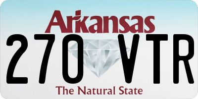 AR license plate 270VTR