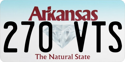 AR license plate 270VTS
