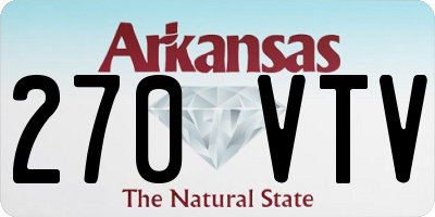 AR license plate 270VTV
