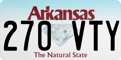 AR license plate 270VTY