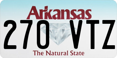 AR license plate 270VTZ
