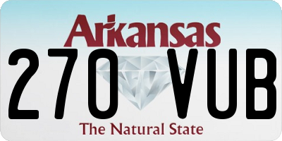 AR license plate 270VUB