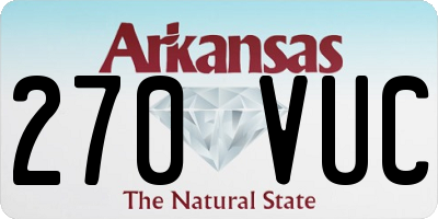AR license plate 270VUC