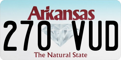 AR license plate 270VUD