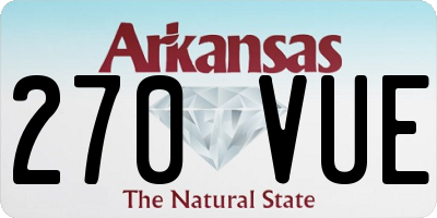AR license plate 270VUE