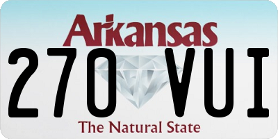 AR license plate 270VUI
