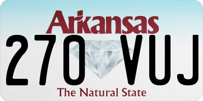AR license plate 270VUJ