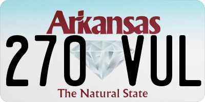 AR license plate 270VUL