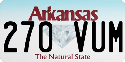 AR license plate 270VUM