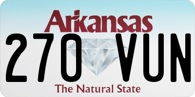 AR license plate 270VUN
