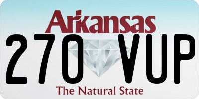 AR license plate 270VUP