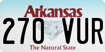 AR license plate 270VUR