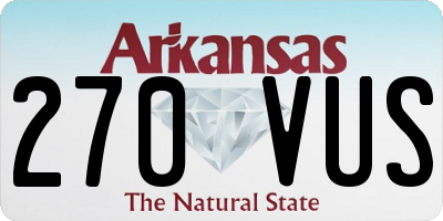 AR license plate 270VUS