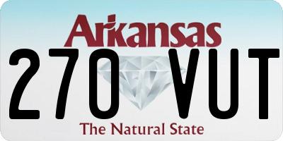 AR license plate 270VUT