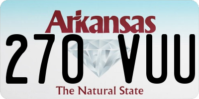 AR license plate 270VUU