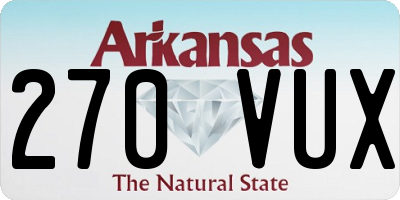 AR license plate 270VUX