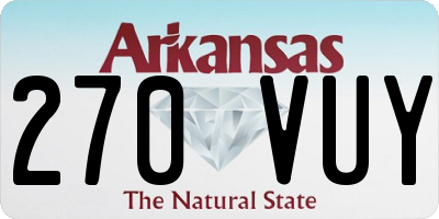 AR license plate 270VUY