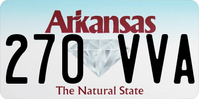 AR license plate 270VVA
