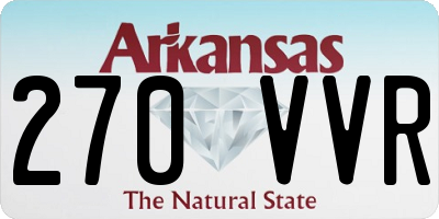 AR license plate 270VVR