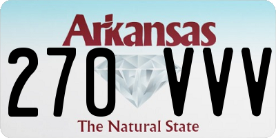 AR license plate 270VVV