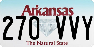 AR license plate 270VVY