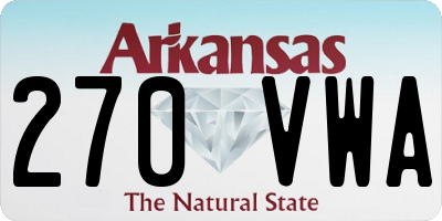AR license plate 270VWA