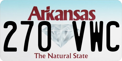 AR license plate 270VWC