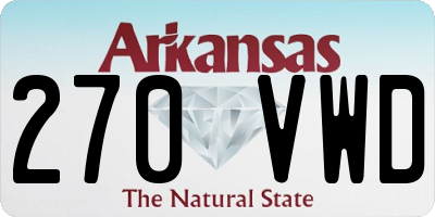 AR license plate 270VWD