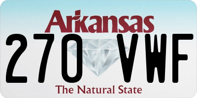 AR license plate 270VWF