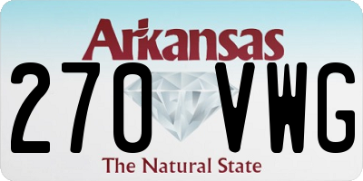 AR license plate 270VWG