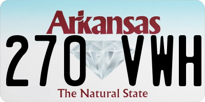AR license plate 270VWH