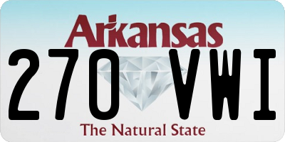 AR license plate 270VWI