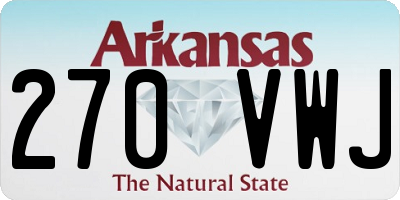AR license plate 270VWJ