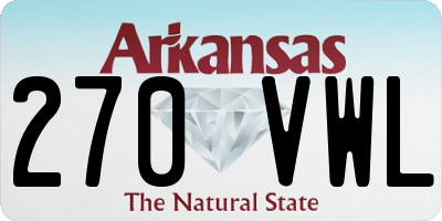 AR license plate 270VWL