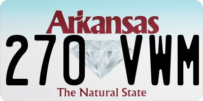 AR license plate 270VWM