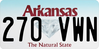 AR license plate 270VWN