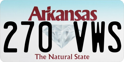 AR license plate 270VWS