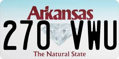 AR license plate 270VWU