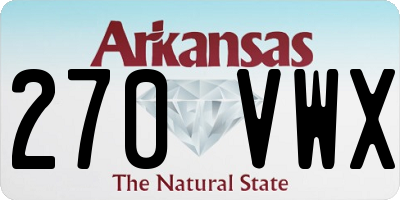 AR license plate 270VWX