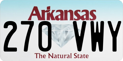 AR license plate 270VWY