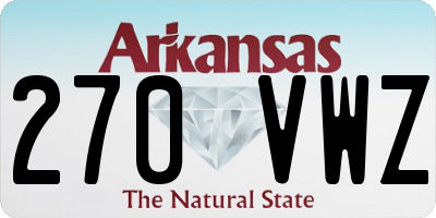 AR license plate 270VWZ