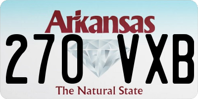AR license plate 270VXB