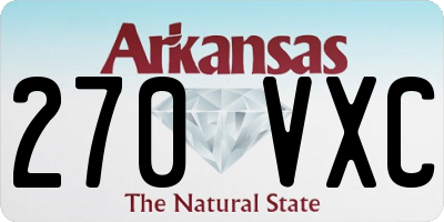 AR license plate 270VXC