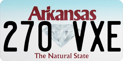 AR license plate 270VXE