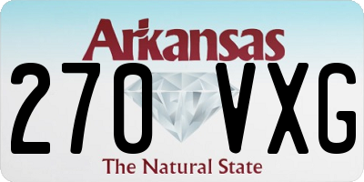 AR license plate 270VXG