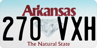 AR license plate 270VXH