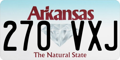 AR license plate 270VXJ